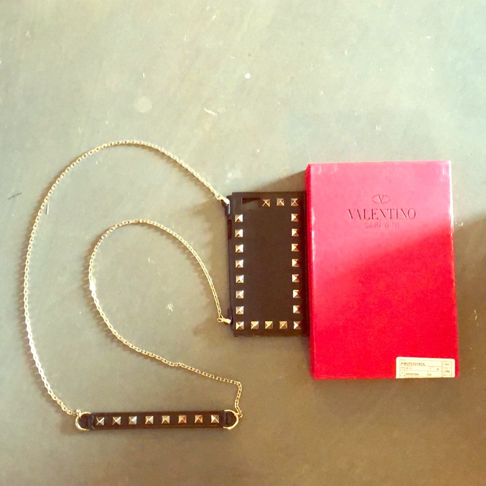 Valentino - studded black leather iPhone 6 case